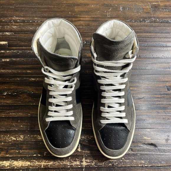 SAINT LAURENT Men SL/10H SIGNATURE COURT CLASSIC Brown Suede Hi-Tops Size 41 - Picture 4 of 7